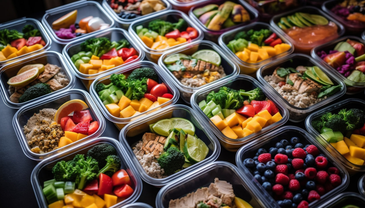 Organización de comidas y componentes preparados